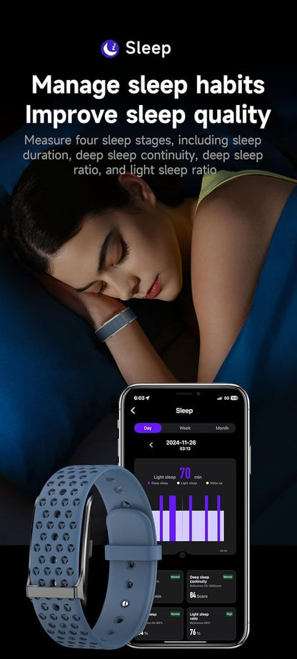 Smart Bracelet for Men Women, Wearable Health Activity Fitness Trackers Sports Monitoring Sleep Tracker with Free APP and 2 Bands (JF21)