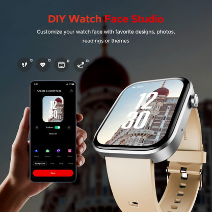 Boat Storm Call 3 w/TBT Navigation, Daily Activity Tracker, DIY Watch Face Studio,700+ Active Modes, 1.83" (4.6 cm) HD Display Fitness Smart Watch for Men & Women(Active Black)