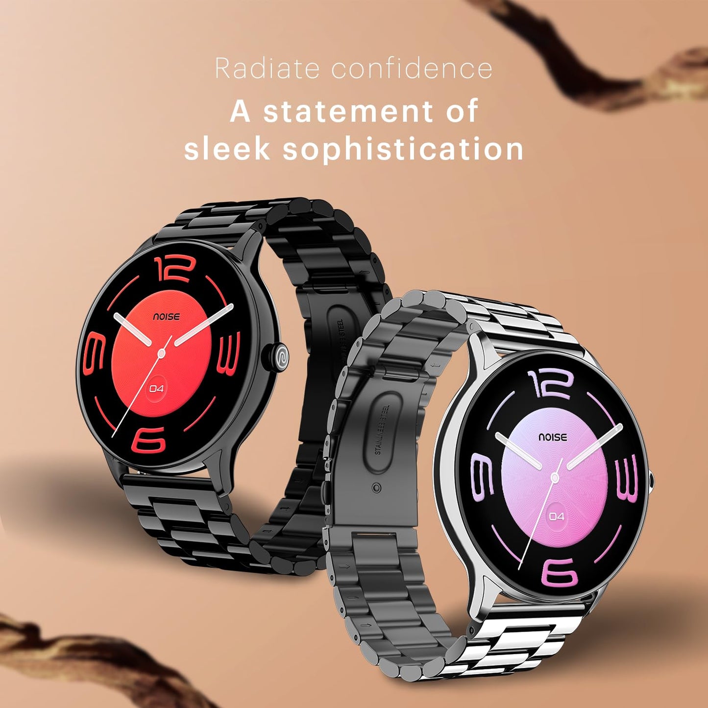 Noise Twist Go Round dial Smartwatch with BT Calling, 1.39" Display, Metal Build, 100+ Watch Faces, IP68, Sleep Tracking, 100+ Sports Modes, 24/7 Heart Rate Monitoring (Jet Black)
