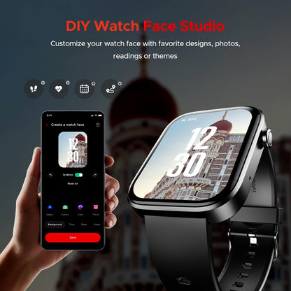 Boat Storm Call 3 w/TBT Navigation, Daily Activity Tracker, DIY Watch Face Studio,700+ Active Modes, 1.83" (4.6 cm) HD Display Fitness Smart Watch for Men & Women(Active Black)