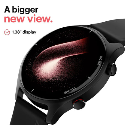 Noise Twist Go Round dial Smartwatch with BT Calling, 1.39" Display, Metal Build, 100+ Watch Faces, IP68, Sleep Tracking, 100+ Sports Modes, 24/7 Heart Rate Monitoring (Jet Black)