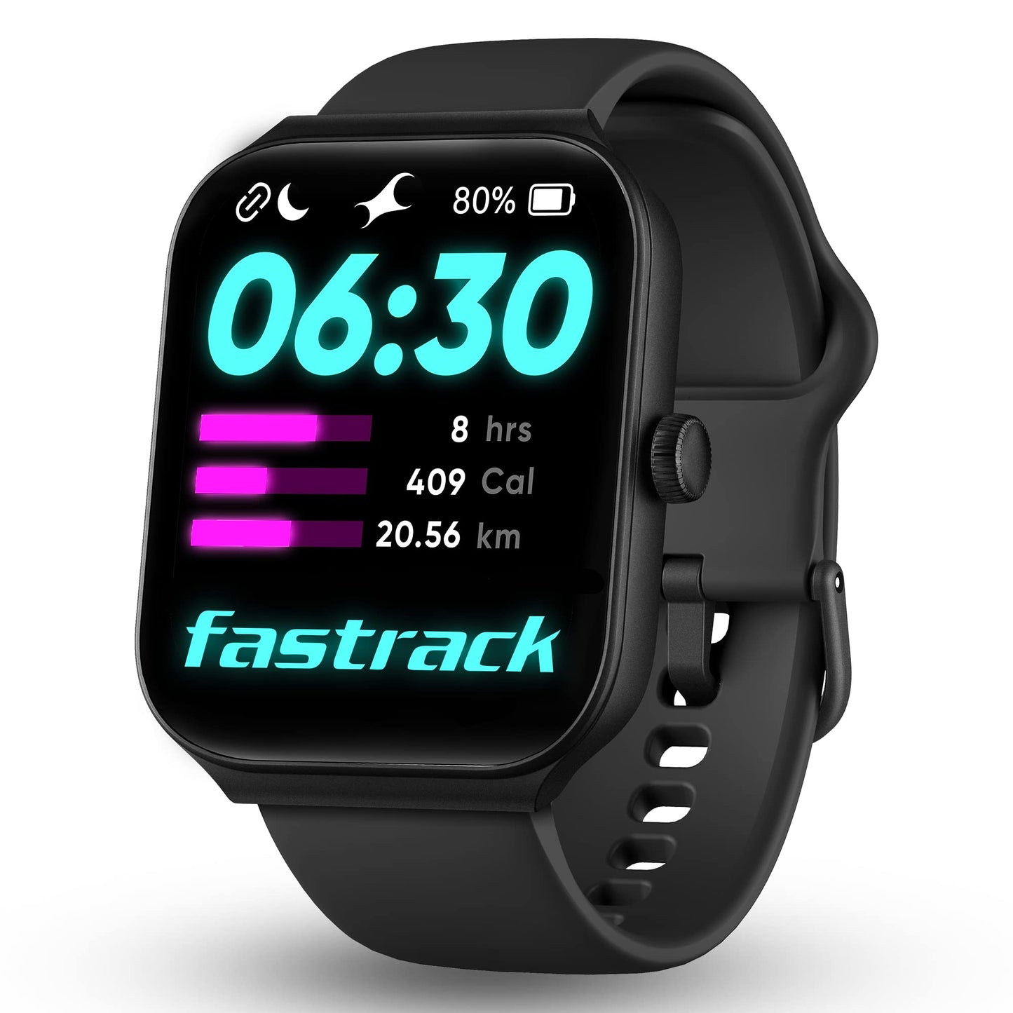 Fastrack Limitless Glide X 1.83" Smart Watch with Ultra UV HD Display, SpO2, Heart Rate & Sleep Tracking, Bluetooth Calling, 100+ Sports Modes, 5-Day Battery, Smartwatch for Men & Women (Black)