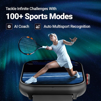 Fastrack Limitless Glide X 1.83" Smart Watch with Ultra UV HD Display, SpO2, Heart Rate & Sleep Tracking, Bluetooth Calling, 100+ Sports Modes, 5-Day Battery, Smartwatch for Men & Women (Black)
