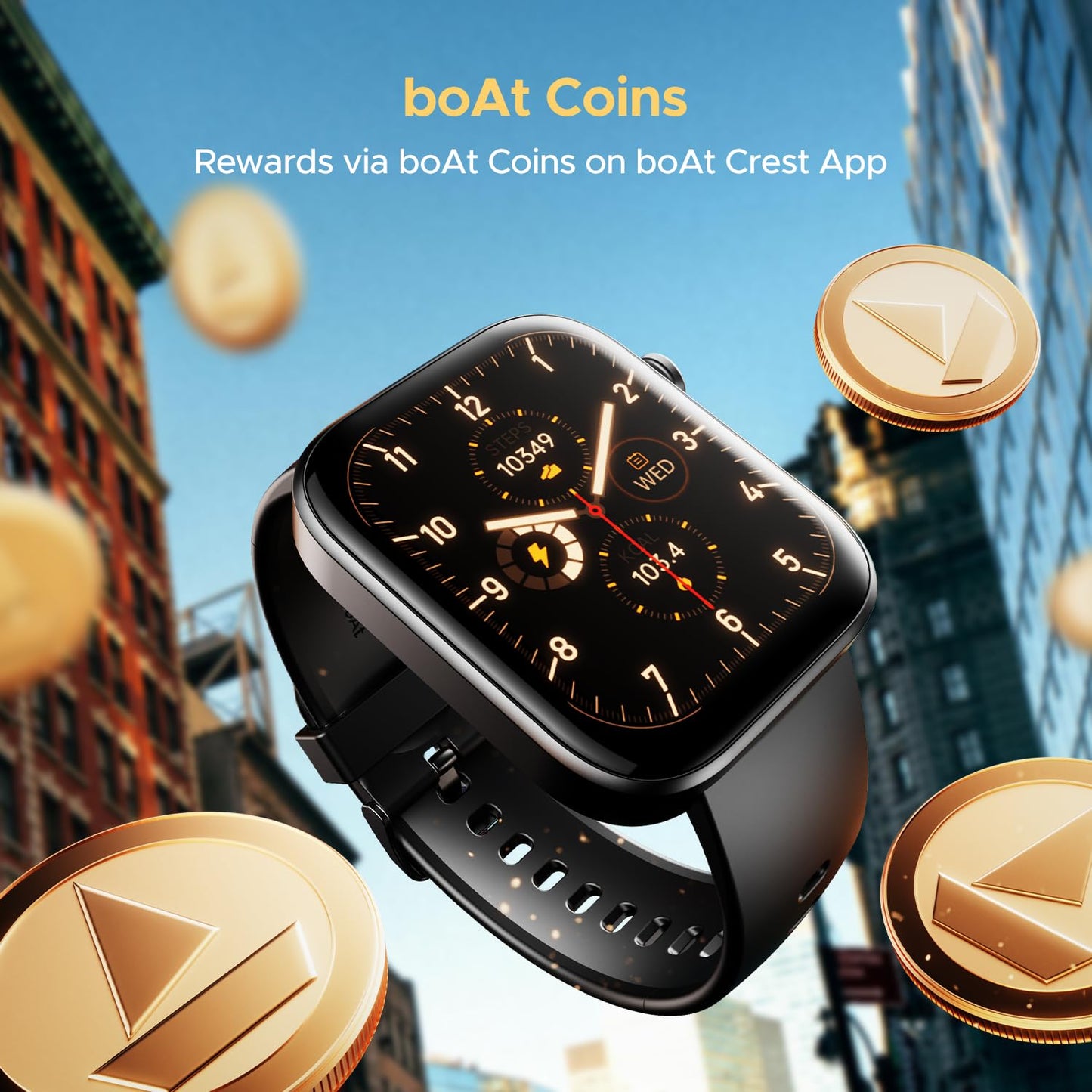 Boat Storm Call 3 w/TBT Navigation, Daily Activity Tracker, DIY Watch Face Studio,700+ Active Modes, 1.83" (4.6 cm) HD Display Fitness Smart Watch for Men & Women(Active Black)