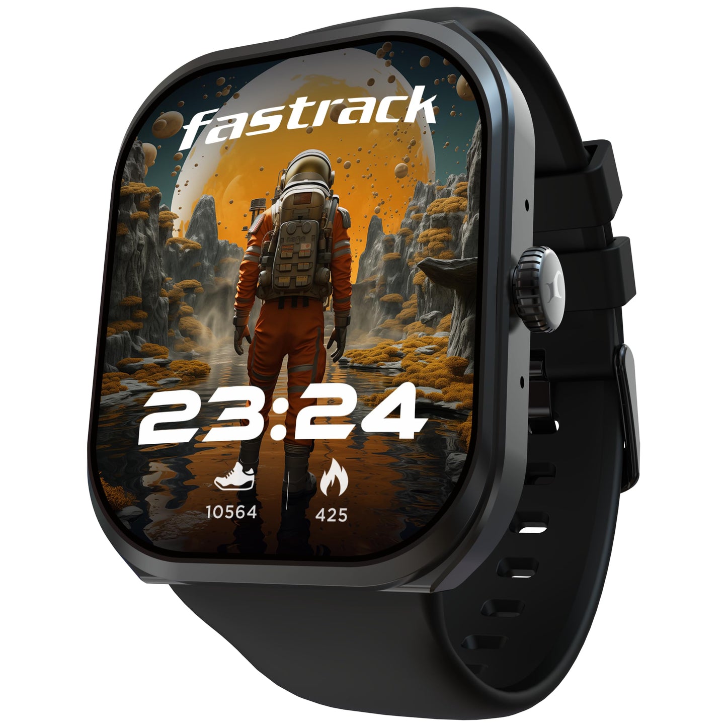 Fastrack Limitless Glide X 1.83" Smart Watch with Ultra UV HD Display, SpO2, Heart Rate & Sleep Tracking, Bluetooth Calling, 100+ Sports Modes, 5-Day Battery, Smartwatch for Men & Women (Black)